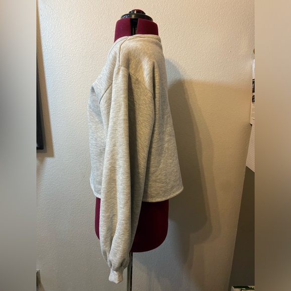 CAD Lace-Up Balloon Sleeve Sweatshirt XS - Picture 3 of 12